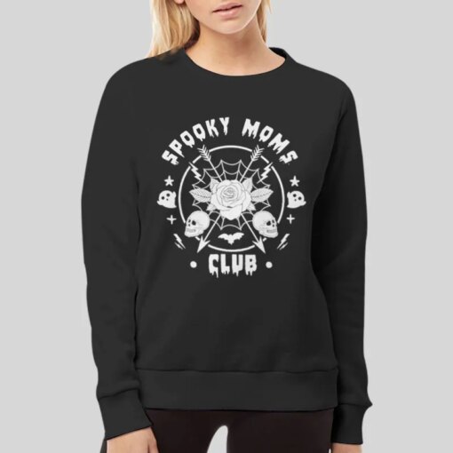 Funny Skull Spooky Moms Club Shirt