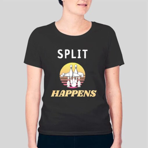 Funny Split Happens Bowling Shirt