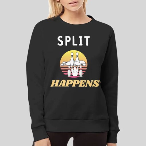 Funny Split Happens Bowling Shirt