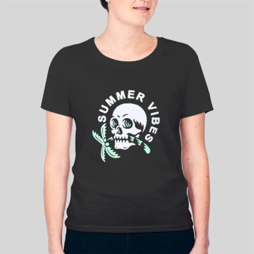 Funny Summer Vibes Skull Shirt