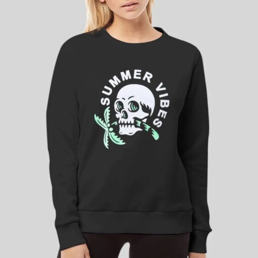 Funny Summer Vibes Skull Shirt