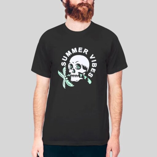 Funny Summer Vibes Skull Shirt