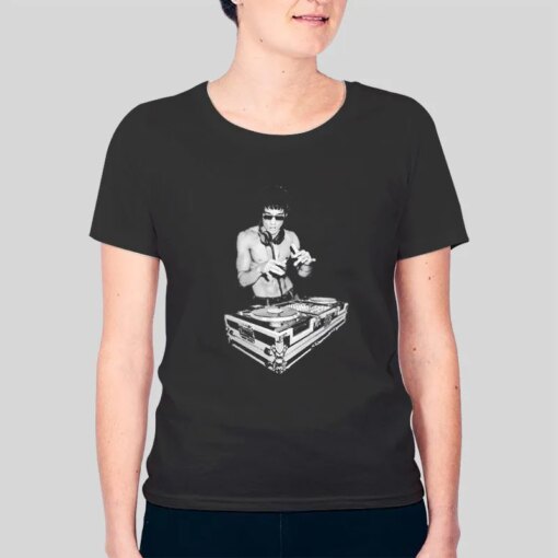 Funny Tony Stark Movie Bruce Lee Dj Shirt