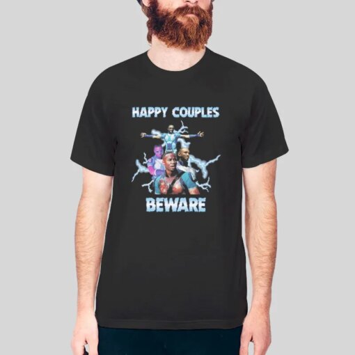 Funny Valentines A Train Happy Couples Beware Shirt