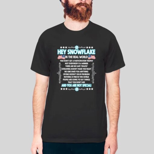 Funny Veteran Gift Hey Snowflake Shirt