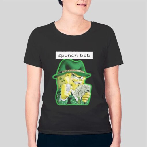 Gangster Spongebob 2000s Spunch Bob Shirt