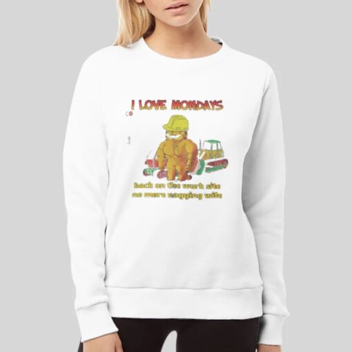 Garfield I Love Mondays Back On The Work Site T Shirt