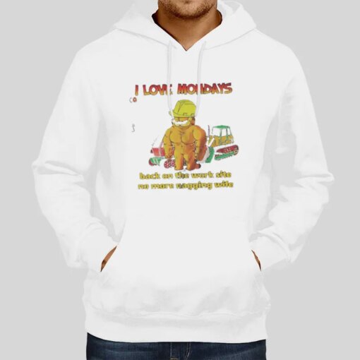 Garfield I Love Mondays Back On The Work Site T Shirt