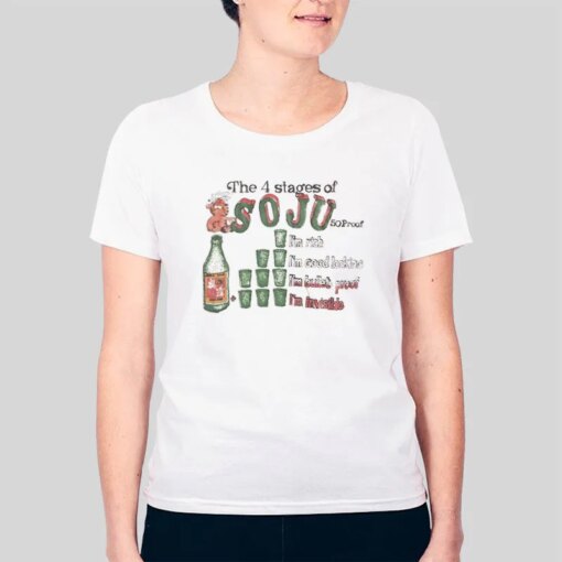 Garfield The 4 Stages Of Soju Shirt