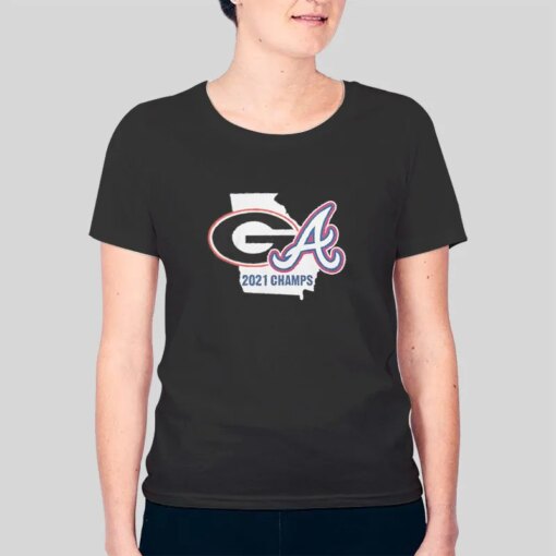 Georgia Bulldogs Fanatics Uga And Braves Shirt