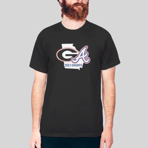 Georgia Bulldogs Fanatics Uga And Braves Shirt