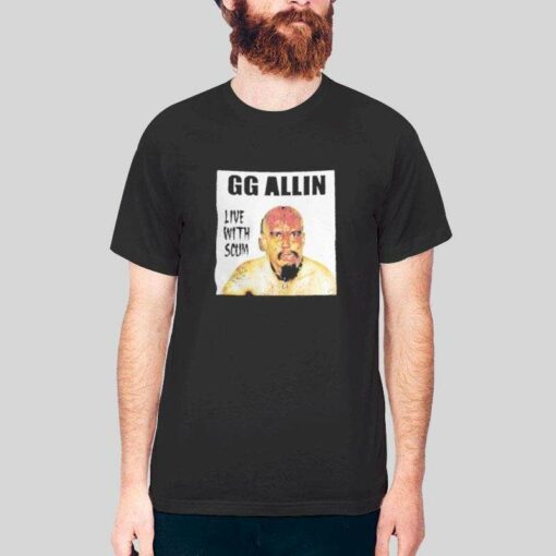 Gg Allin Live With Scum T Shirt