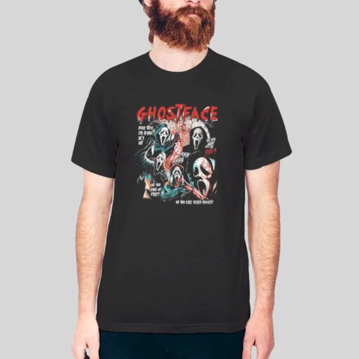 Ghostface Scream Movie Horror Party Favors T Shirt