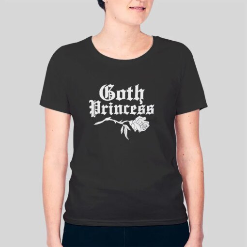 Goth Princess Creepy Rose Flowers Shirt