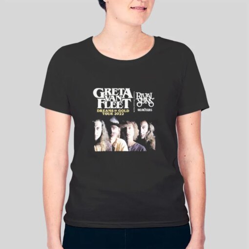 Greta Van Fleet Tour Dreams In Gold 2022 Shirt Two Side