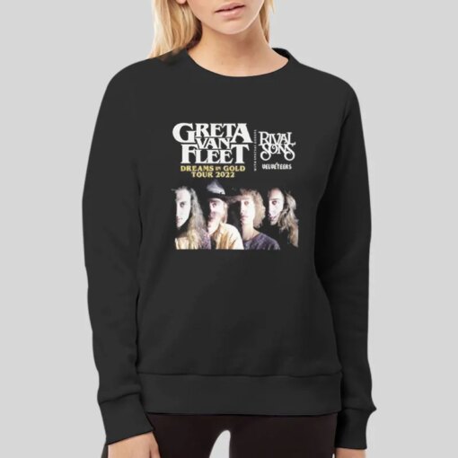 Greta Van Fleet Tour Dreams In Gold 2022 Shirt Two Side