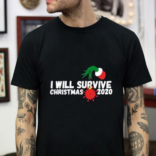 Grinch I will survived christmas 2020 essential t-shirt