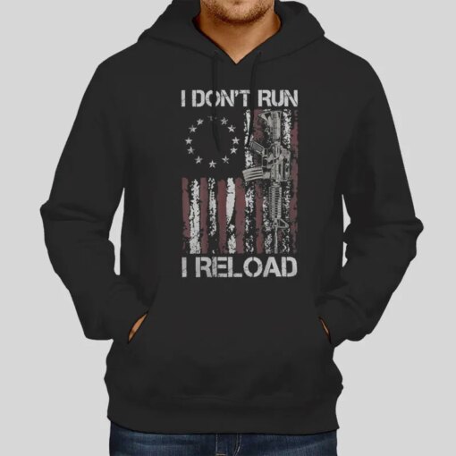 Gun American Flag I Don’t Run I Reload Shirt