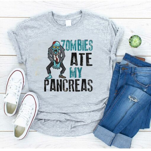 Halloween Zombies ate my pancreas shirt, ladies shirt, hoodie