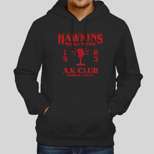 Hawkins Middle School A V Club Shirt