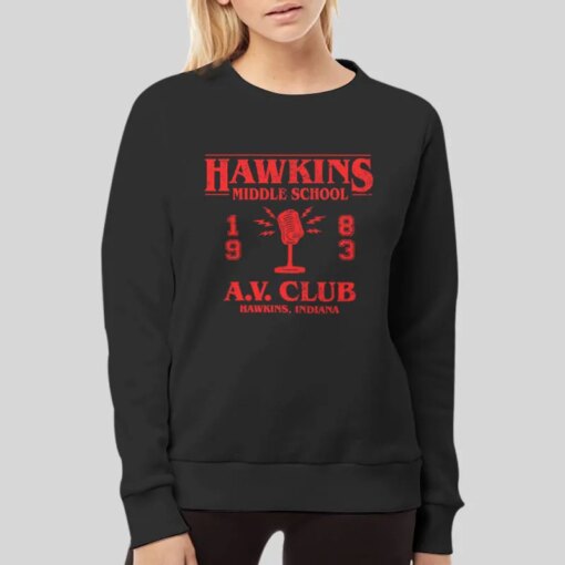 Hawkins Middle School A V Club Shirt