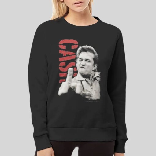 Hi Fidelity Johnny Cash Flipping The Bird Shirt