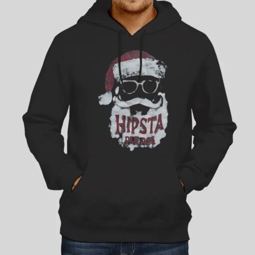 Hipsta Please Christmas Santa Burnout Hipster Please Shirt