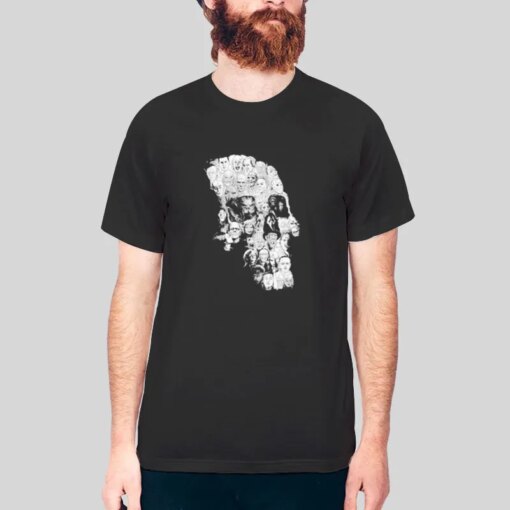 Horror Movie Collage Skull Shirt