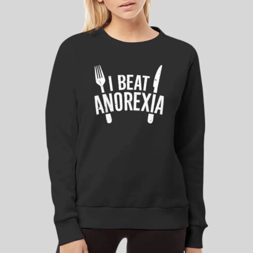 I Beat Anorexia T Shirt Fat Guy Funny Merch