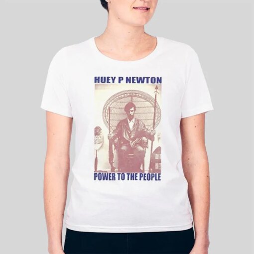 Iconic Chair With Rifle And Spear Huey P Newton T Shirt