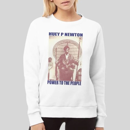 Iconic Chair With Rifle And Spear Huey P Newton T Shirt