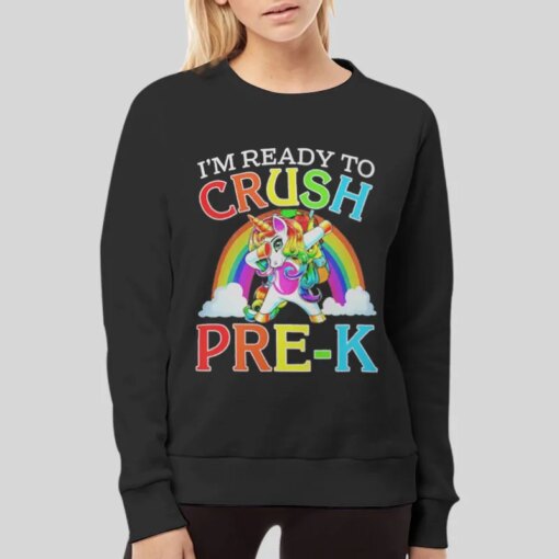 I’m Ready To Crush Unicorn Back To School Prek Teacher Shirt