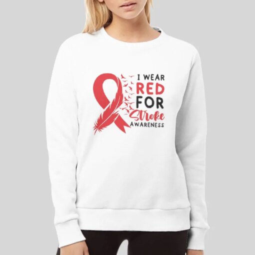 In May We Wear Red Stroke Awareness Month Shirt