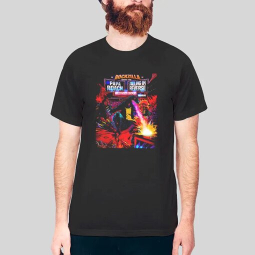 Inspired Rockzilla Tour Merch Shirt Two Side