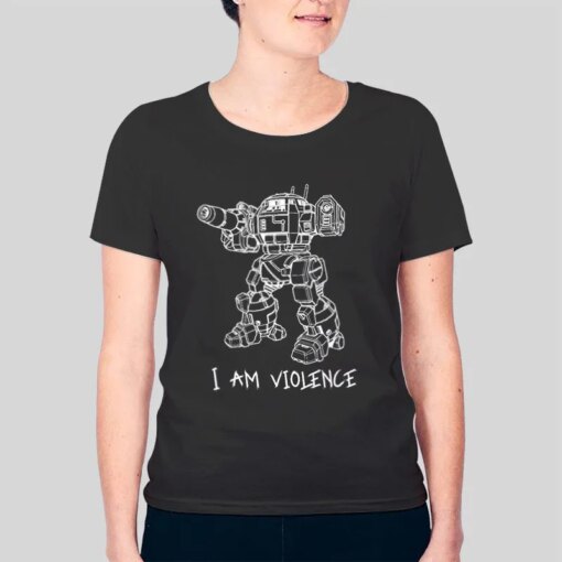 Inspired UrbanMech I Am Violence Battletech Shirt