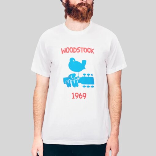 Inspired Woodstock T Shirt 1969 Vintage Merch