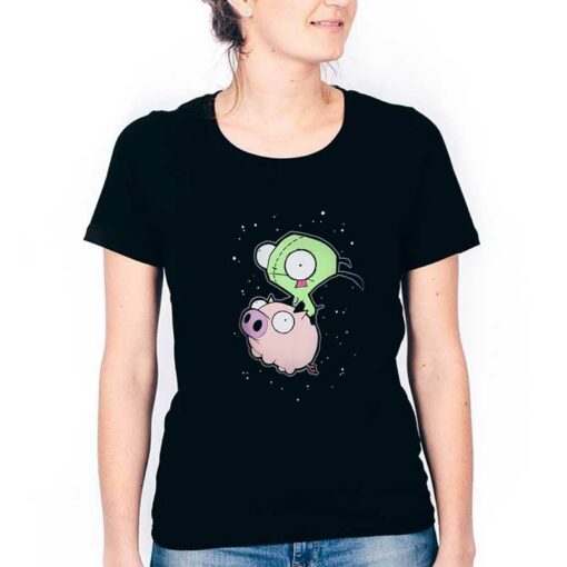 Invader Zim Gir Riding Pig T-Shirt