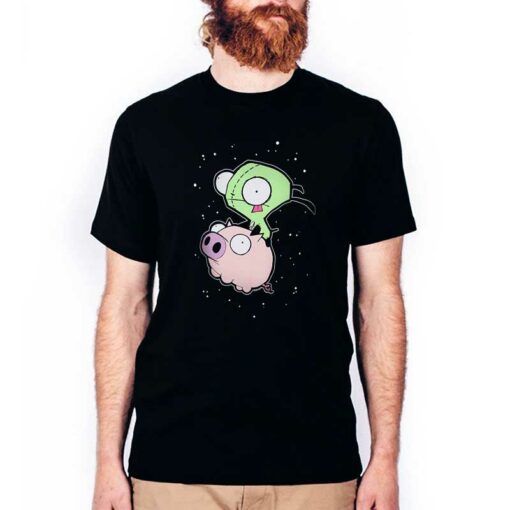 Invader Zim Gir Riding Pig T-Shirt