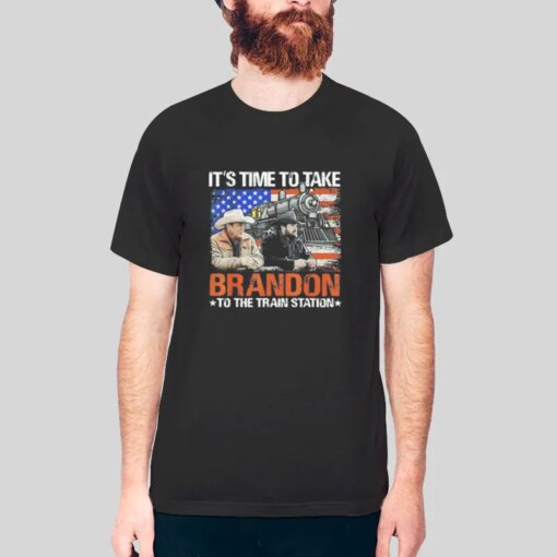 It’s Time To Take Brandon To The Train Station America Flag Shirt