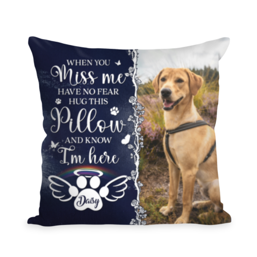 Memorial Dog Pillow, Pet Loss Pillow, Custom Pet Photo Pillow, Personalized Dog Memorial Pillow