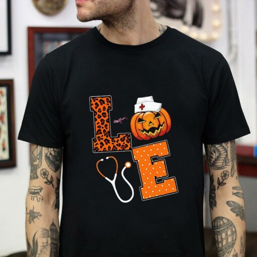 Nurse Love Pumpkin Halloween t-shirt