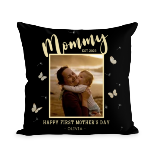 Personalized First Mother’s Day, New Mom Gift, Mothers Day Pillow For Mom