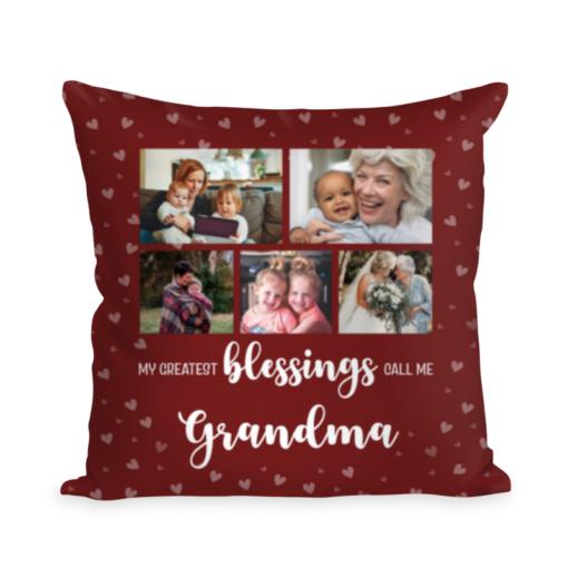 Personalized Grandma Pillow, My Greatest Blessings Call Me Grandma, Xmas Gift For Grandma, Photo Gifts For Grandmother