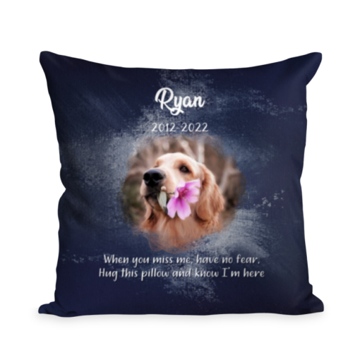 Personalized Pet Memorial Gift, Dog Memory Gift, Pet Loss Gift, Hug Me Memory Pillow For Healing