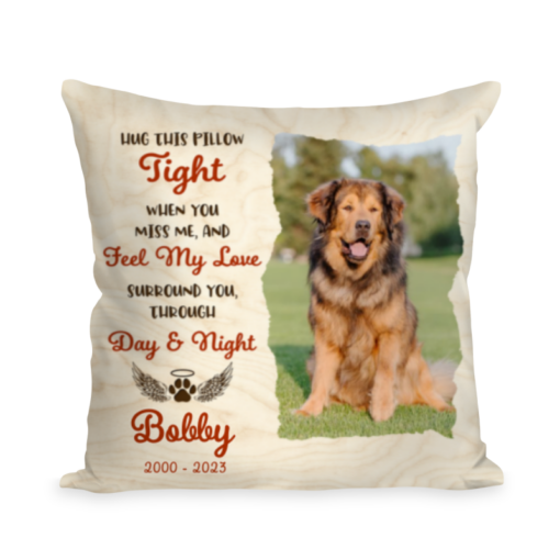 Pet Loss Gift For Dog Owner, Personalized Pet Memorial, Gift For Dog Mom, Memory Photo Pillow, Sympathy Gift For Dog Dad