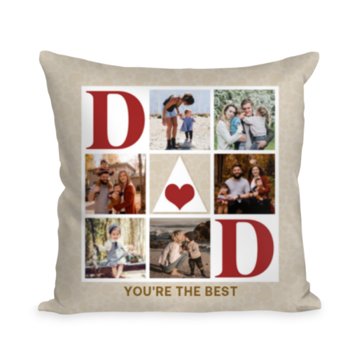 Photo Collage Custom Father’s Day Pillow  You Are The Best Dad Pillow