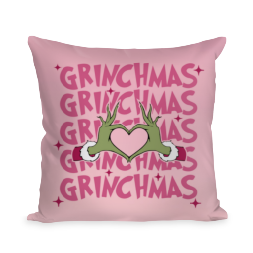 Retro Christmas Pillow, Grinch Pillow, Cute Christmas Pillow, Funny Grinchmas Christmas Pillow