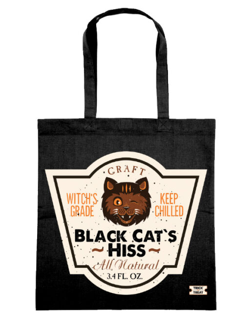 Sac Tote Bag Trick Or Treat Collection  Black Cat’s Hiss