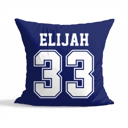 Senior Night Gift, College Team Pillows, Jersey Name Number Gift, Dorm Room Bed Pillow