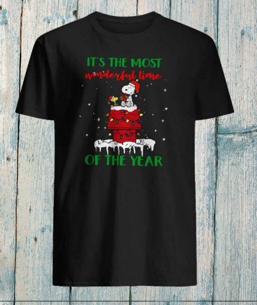 Snoopy Woodstock it’s the most wonderful time of year shirt